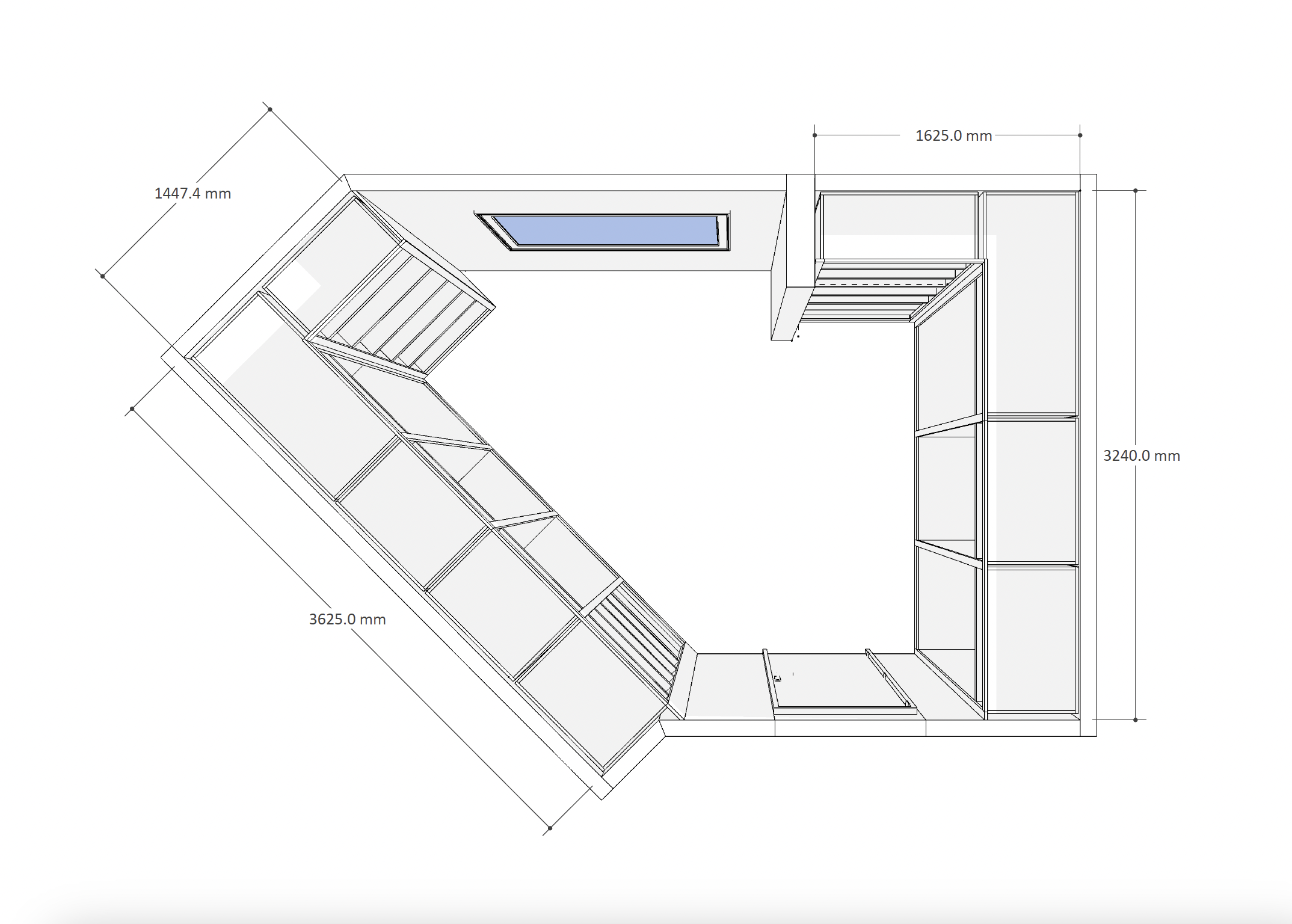 Dressing room CAD drawing